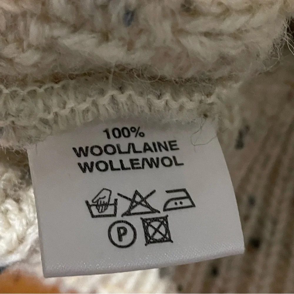 Aran Crafts Cream and Gray Crewneck Sweater - Picture 6 of 6